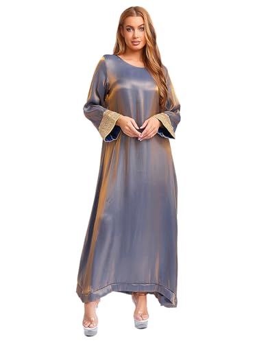 iEFiEL Damen Muslim Abaya Kleid Kirche Muslimisches Arabisch Dubai Kleid Abendkleid Robe Fasching Karneval Clubwear Navy blau XL iEFiEL Damen Muslim Abaya Kleid Kirche Muslimisches Arabisch Dubai Kleid Abendkleid Robe Fasching Karneval Clubwear Navy blau XL von iEFiEL