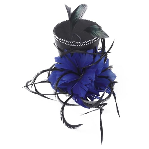 iEFiEL Feder Zylinder mit Clip Zauberhut für Damen Mini Hochzeitshut Maskerade Partyhut Kopfbedeckung Fasching Karneval Haar Accessoire Schwarz Blau One Size iEFiEL Feder Zylinder mit Clip Zauberhut für Damen Mini Hochzeitshut Maskerade Partyhut Kopfbedeckung Fasching Karneval Haar Accessoire Schwarz Blau One Size von iEFiEL
