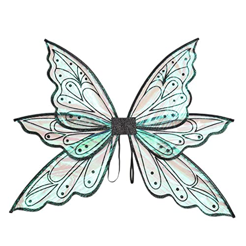 iEFiEL Glitzer Engelsflügel für Kinder Mädchen Schmetterlings Flügel Feenflügel mit Elastischen Schultergurten für Karneval Cosplay Kostümparty A Weiß&Schwarz One Size iEFiEL Glitzer Engelsflügel für Kinder Mädchen Schmetterlings Flügel Feenflügel mit Elastischen Schultergurten für Karneval Cosplay Kostümparty A Weiß&Schwarz One Size von iEFiEL
