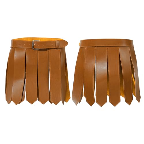 iEFiEL Herren Mittelalterlich Gladiatoren Rock PU-Leder Quastenrock Krieger Rockgürtel Schottland Taillengürtel Kilt Halloween Fasching Karneval Braun C One Size iEFiEL Herren Mittelalterlich Gladiatoren Rock PU-Leder Quastenrock Krieger Rockgürtel Schottland Taillengürtel Kilt Halloween Fasching Karneval Braun C One Size von iEFiEL