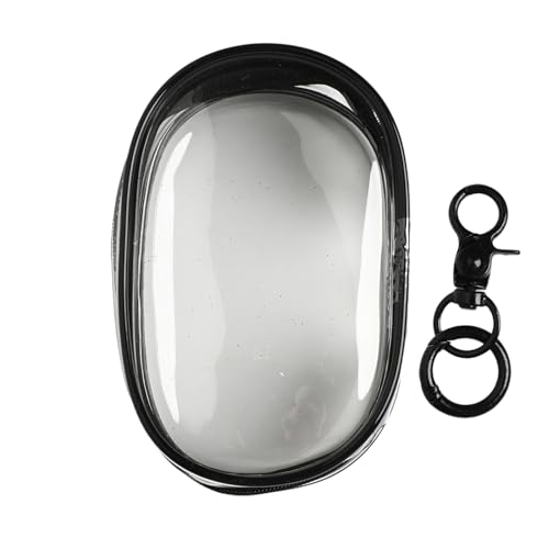 iEFiEL Klare Figurentasche Puppenaufbewahrungstasche mit Schlüsselring Doppelreißverschluss Blind Boxes Organizer Black 10.5 * 6.5cm One Size von iEFiEL