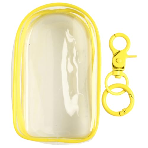 iEFiEL Klare Figurentasche Puppenaufbewahrungstasche mit Schlüsselring Doppelreißverschluss Blind Boxes Organizer Yellow 17.2 * 11.5cm One Size von iEFiEL
