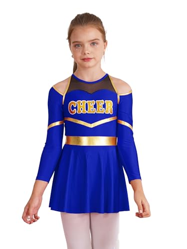iEFiEL Mädchen Cheer Leader Kostüm für Karneval Halloween Faschingskostüm Cheerleading Uniform Tanzkleid Langarm Tanzkostüm Königsblau 134-140 iEFiEL Mädchen Cheer Leader Kostüm für Karneval Halloween Faschingskostüm Cheerleading Uniform Tanzkleid Langarm Tanzkostüm Königsblau 134-140 von iEFiEL
