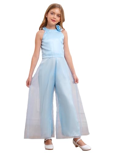 iEFiEL Mädchen Festliches Kleid Tüll Armellos Jumpsuit Partykleid Sommer Hosenanzug Kinder Hochzeit Gerburtstagskleid Cocktail Kleid Performance Tanz Kostüm Hellblau 122-128 iEFiEL Mädchen Festliches Kleid Tüll Armellos Jumpsuit Partykleid Sommer Hosenanzug Kinder Hochzeit Gerburtstagskleid Cocktail Kleid Performance Tanz Kostüm Hellblau 122-128 von iEFiEL