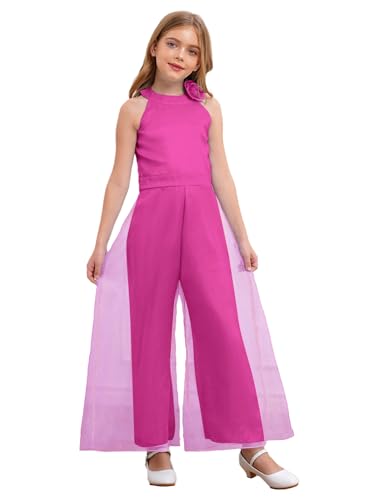 iEFiEL Mädchen Festliches Kleid Tüll Armellos Jumpsuit Partykleid Sommer Hosenanzug Kinder Hochzeit Gerburtstagskleid Cocktail Kleid Performance Tanz Kostüm Hot Pink 158-164 iEFiEL Mädchen Festliches Kleid Tüll Armellos Jumpsuit Partykleid Sommer Hosenanzug Kinder Hochzeit Gerburtstagskleid Cocktail Kleid Performance Tanz Kostüm Hot Pink 158-164 von iEFiEL