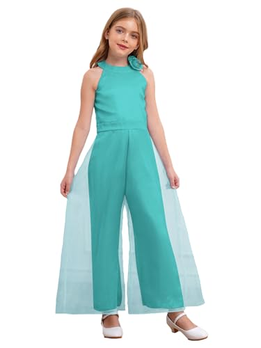 iEFiEL Mädchen Festliches Kleid Tüll Armellos Jumpsuit Partykleid Sommer Hosenanzug Kinder Hochzeit Gerburtstagskleid Cocktail Kleid Performance Tanz Kostüm Minzgrün 146-152 iEFiEL Mädchen Festliches Kleid Tüll Armellos Jumpsuit Partykleid Sommer Hosenanzug Kinder Hochzeit Gerburtstagskleid Cocktail Kleid Performance Tanz Kostüm Minzgrün 146-152 von iEFiEL