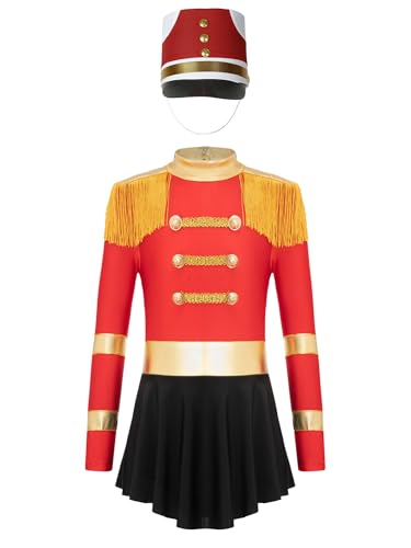iEFiEL Mädchen Zirkus Kostüm Langarm Minikleid Kinder Zirkusdirektor Kostüm Karneval Faschingskostüm Einteiler Tanzanzug Rot B 122-128 iEFiEL Mädchen Zirkus Kostüm Langarm Minikleid Kinder Zirkusdirektor Kostüm Karneval Faschingskostüm Einteiler Tanzanzug Rot B 122-128 von iEFiEL