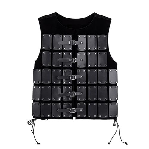 iEFiEL Mittelalterlicher Kunstleder Brustpanzer Punk Gothic Brust Rüstung Soldaten Krieger Körperpanzer Ärmellos Weste Cosplay Karneval Schwarz One Size iEFiEL Mittelalterlicher Kunstleder Brustpanzer Punk Gothic Brust Rüstung Soldaten Krieger Körperpanzer Ärmellos Weste Cosplay Karneval Schwarz One Size von iEFiEL