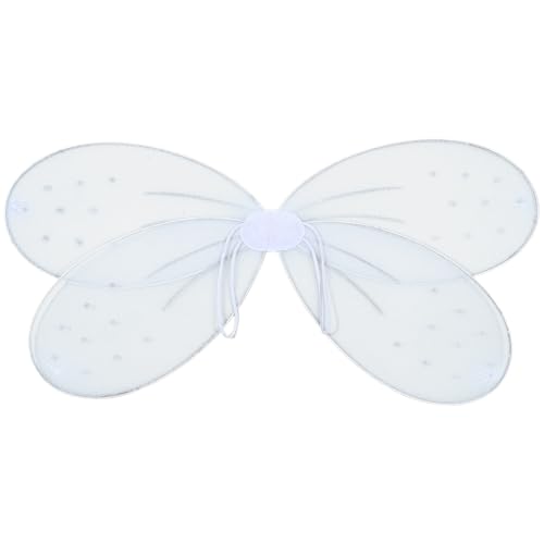 iEFiEL Organza Fee Schmetterling Flügel Halloween Kostüm Flügel für Thematische Party Zubehör Weiß One Size iEFiEL Organza Fee Schmetterling Flügel Halloween Kostüm Flügel für Thematische Party Zubehör Weiß One Size von iEFiEL