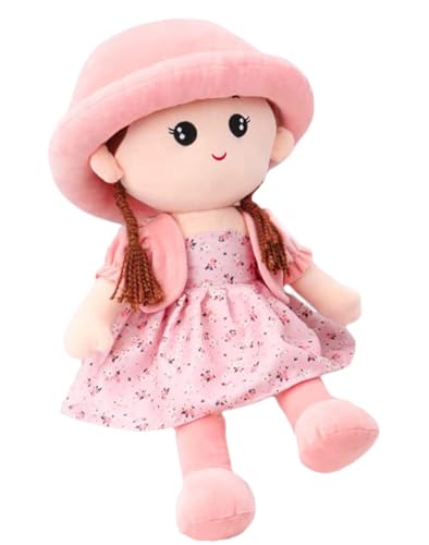 Stoffpuppe für Mädchen, niedlich, Plüsch, weich, Prinzessin, Hut und Kleidung, abnehmbar, Geschenk für Mädchen ab 0 Jahren, Geschenk für Geburtstag, Taufe, Valentinstag, Weihnachten Stoffpuppe für Mädchen, niedlich, Plüsch, weich, Prinzessin, Hut und Kleidung, abnehmbar, Geschenk für Mädchen ab 0 Jahren, Geschenk für Geburtstag, Taufe, Valentinstag, Weihnachten von iEasey