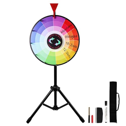 iElyiEsy 45.7 cm drehendes Preisrad mit einzigartigem Farbverlauf - 12 Slots Heavy Duty & Editable Fortune Roulette Höhenverstellbar Ideal für Karneval, Messen & Events iElyiEsy 45.7 cm drehendes Preisrad mit einzigartigem Farbverlauf - 12 Slots Heavy Duty & Editable Fortune Roulette Höhenverstellbar Ideal für Karneval, Messen & Events von iElyiEsy