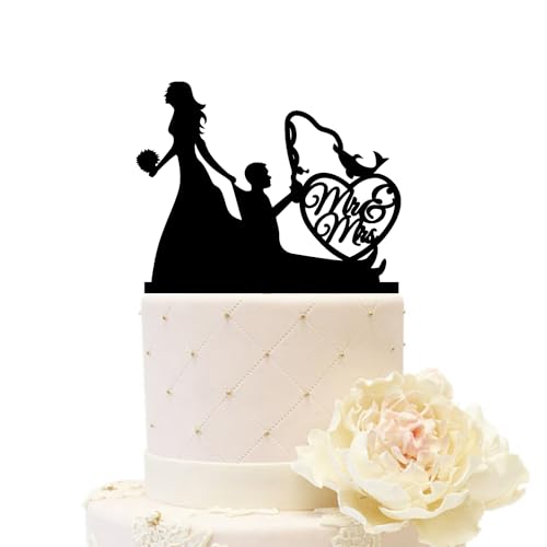 iEventStar Tortenaufsatz für Hochzeitstorte mit Angler, Brautpaar, personalisierbar, für Brautparty, Antrag, Jahrestag, Party, Kuchendekoration, Fischerpaar 2, Schwarz iEventStar Tortenaufsatz für Hochzeitstorte mit Angler, Brautpaar, personalisierbar, für Brautparty, Antrag, Jahrestag, Party, Kuchendekoration, Fischerpaar 2, Schwarz von iEventStar