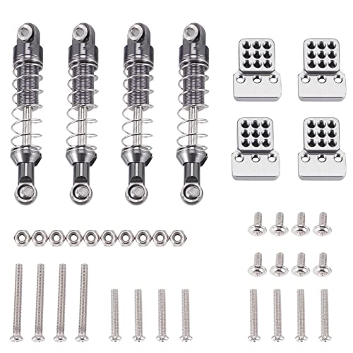 iFutniew 4 StüCk Metall Stoß DäMpfer DäMpfer mit Extender Sitz Halterung für MN D90 MN-90 MN99S C14 C24 RC Auto Upgrade Teile,4 von iFutniew