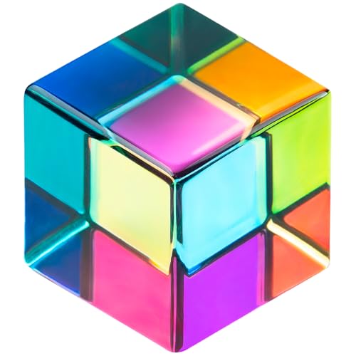 iKeelo Color Cube 40mm (Verbessert) – Cyan, Magenta, Gelb Patent angemeldeter magischer optischer Farbwürfel mit permanenten Farben und abgerundeten Ecken von iKeelo