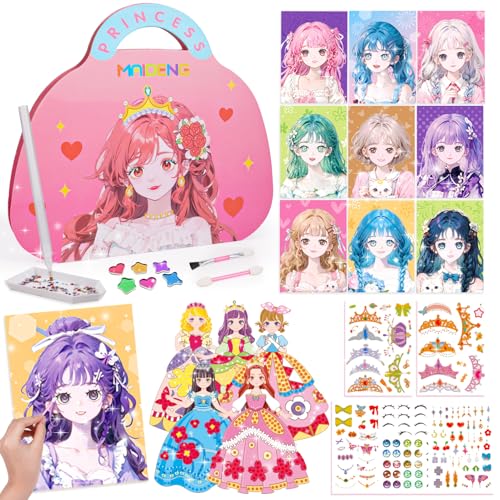 iKidiki Geschenk Mädchen 6 7 8 9 10 Jahre, Dress Me Up Stickerbuch Spielzeug ab 6-10 Jahre Mädchen 6 7 8 9 10 Jahre Geschenkideen Diamond Painting Kreatives für Mädchen Geburtstagsgeschenk für Mädchen iKidiki Geschenk Mädchen 6 7 8 9 10 Jahre, Dress Me Up Stickerbuch Spielzeug ab 6-10 Jahre Mädchen 6 7 8 9 10 Jahre Geschenkideen Diamond Painting Kreatives für Mädchen Geburtstagsgeschenk für Mädchen von iKidiki
