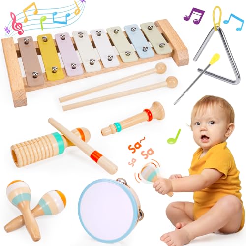 iKidiki Musikinstrumente für Kinderspielzeug ab 1 2 3 Jahre, Holzspielzeug ab 1 2 3 Jahr Kleinkind-Musikinstrumente Montessori Instrumente Trommel Musikspielzeug Geschenk für Kinder iKidiki Musikinstrumente für Kinderspielzeug ab 1 2 3 Jahre, Holzspielzeug ab 1 2 3 Jahr Kleinkind-Musikinstrumente Montessori Instrumente Trommel Musikspielzeug Geschenk für Kinder von iKidiki