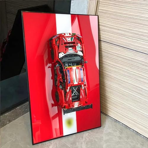 iLuane Display Wallboard für LEGO 42125 Technic Ferrari 488 GTE “AF Corse #51” Supersportwagen, Erwachsene Sammlerstücke Display Wallboard, Ideal für Lego Liebhaber (nur Display Wallboard) von iLuane