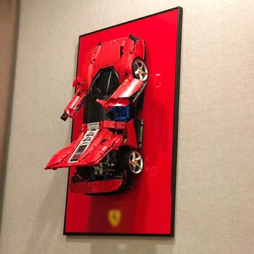 iLuane Display Wallboard für Lego 42143 Technic Ferrari Daytona SP3, Erwachsene Sammlerstücke Display Wallboard für Super-Sportwagen, Ideal für Lego Liebhaber (nur Display Wallboard) von iLuane