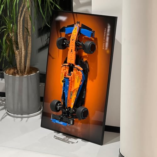 iLuane Display Wallboard für Lego Technic 42141 Technic McLaren Formula 1 2022 Replica Race Car, Gradient Color (nur Display Wallboard) von iLuane