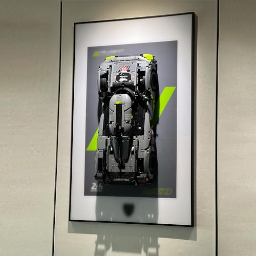 iLuane Display Wallboard für Lego Technic Peugeot 9X8 24H Hypercar 42156, Erwachsene Sammlerstücke für Supercar, Ideal für Lego Liebhaber (nur Display Wallboard) von iLuane