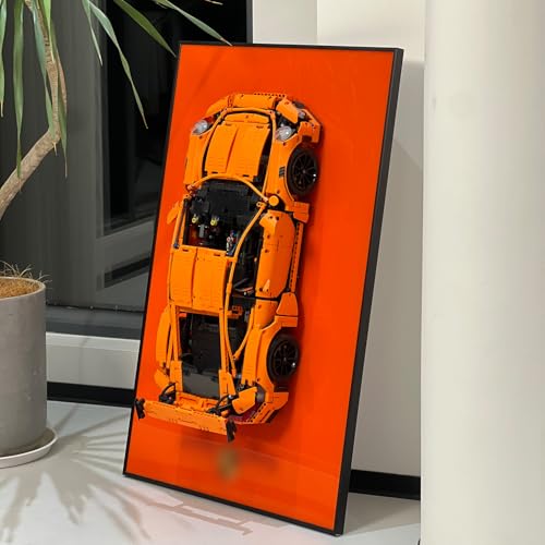 iLuane Display Wandwand für Lego Technic 42056 Porsche 911 GT3 RS Bausatz, Erwachsene Sammler Wandhalterung, Haus oder Büro Dekor (kein Auto enthalten) von iLuane