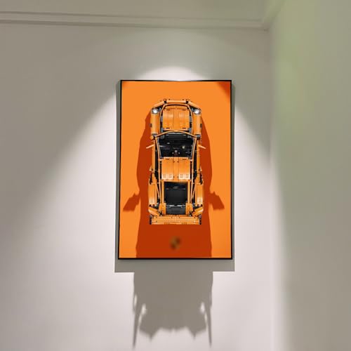 iLuane Wandtafel anzeigen für Lego 42056 Porsche 911 GT3 RS, Erwachsene Sammlerstücke Display Wallboard für Modellauto Sportwagen, Geschenke für Lego Liebhaber (nur Display Wallboard) von iLuane