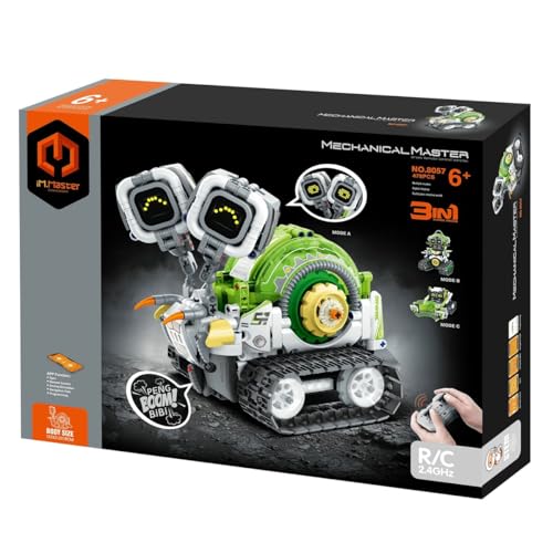 iM.Master - Ferngesteuertes Roboterspielzeug 3 in 1 - Bausteine Erwachsene Kinder - Roboter, Schnecke und Schneefräse - RC App/Controller - 478 Teile 1:14 - Lernspiele Vorbau - Modell zum Bauen von iM.Master STEM Academy