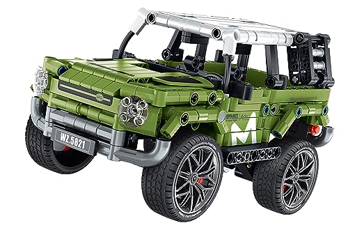 iM.Master STEM Academy: Mechanischer Meister – Offroader – Grün 474 Teile – Baustein-Modell-Fahrzeug, Bausteine, Aktivitätsset, Rückziehmotor-Sportwagen von iM.Master STEM Academy