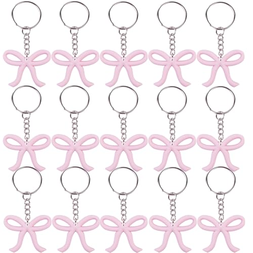 iMagitek Schlüsselanhänger mit rosa Schleife, für Kokettschleifen, Partygeschenke, Mädchen, Geburtstagsgeschenke, Klassenzimmerpreise, 24 Stück iMagitek Schlüsselanhänger mit rosa Schleife, für Kokettschleifen, Partygeschenke, Mädchen, Geburtstagsgeschenke, Klassenzimmerpreise, 24 Stück von iMagitek
