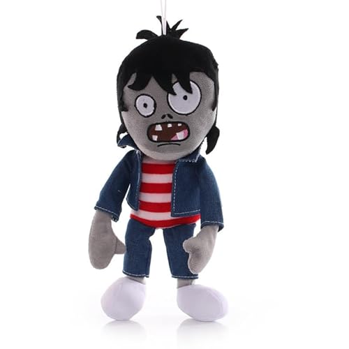 PVZ Plüsch, 30 cm, niedliche Pflanzen gegen Zombies, Offizier/Geschäftsmann/Bauer/Dieb/Ritter, Zombie, Cosplay, Stofftierpuppe, Geschenk für Fans (Zombie in Denim) von iMuMi