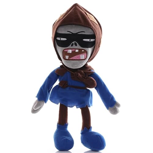 iMuMi Beruf PVZ Plüsch, 30 cm, niedliche Pflanzen gegen Zombies, Plüschtier, Offizier, Geschäftsmann, Bauer, Dieb, Ritter, Zombie, Cosplay, Stofftierpuppe, Geschenk für Fans (Dieb Zombie) von iMuMi