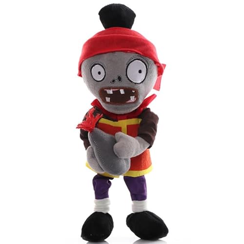 iMuMi Chinesische Charaktere Zombie-Plüsch, 30 cm, niedliches PVZ-Plüschtier, Cosplay, chinesisches antikes Kostüm, Pflanzen gegen Zombies, Plüsch-Talisman/Qigong, weiche Puppe für Fans (Bomb Zombie) von iMuMi