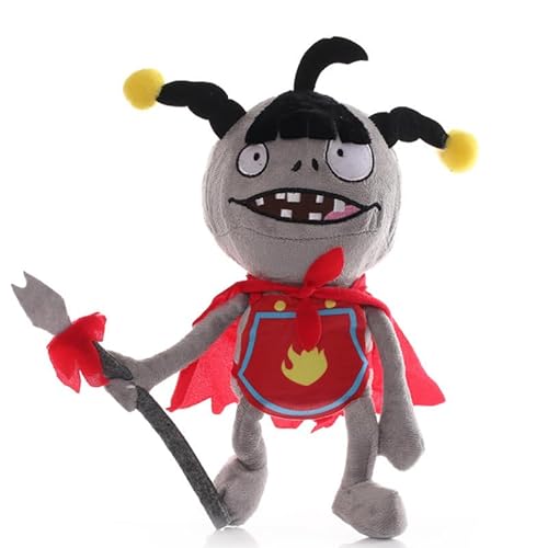 iMuMi Chinesische Charaktere Zombie-Plüsch, 30 cm, niedliches PVZ-Plüschtier, Cosplay, chinesisches antikes Kostüm, Pflanzen gegen Zombies, Plüsch-Talisman/Qigong, weiche Puppe für Fans (roter Junge von iMuMi