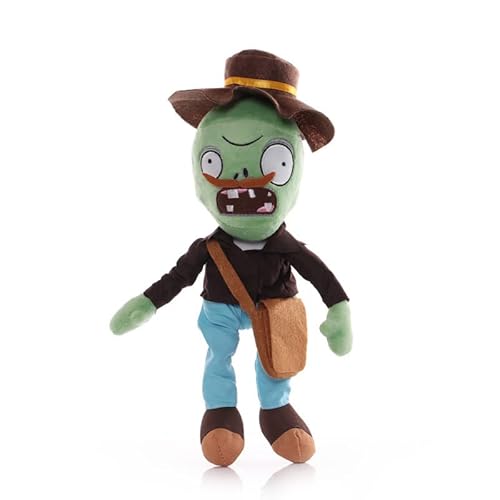 iMuMi PVZ Plüsch, 30 cm, niedliche Pflanzen gegen Zombies, Offizier/Geschäftsmann/Bauer/Dieb/Ritter, Zombie, Cosplay, Stofftierpuppe, Geschenk für Fans (Kurier-Zombie) von iMuMi
