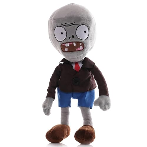iMuMi PVZ Plüsch, 30 cm, niedliche Pflanzen gegen Zombies, Offizier/Geschäftsmann/Bauer/Dieb/Ritter, Zombie, Cosplay, Stofftierpuppe, Geschenk für Fans (grauer Zombie) von iMuMi