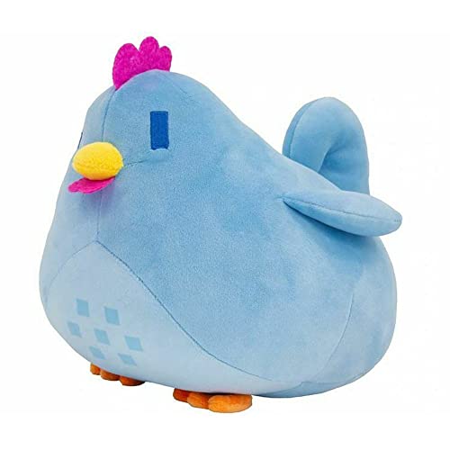 iMuMi Stardew Valley Huhn-Plüsch, 20 cm, niedliches Hühnerkissen, Stardew Valley, weiches Stofftier, Stardew Valley Spiel, Hühnerpuppe, Geburtstagsgeschenk für Fans (blau) von iMuMi