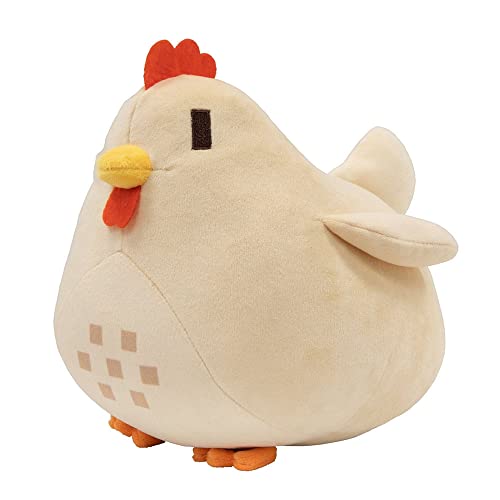 iMuMi Stardew Valley Huhn-Plüsch, 20 cm, niedliches Hühnerkissen, Stardew Valley, weiches Stofftier, Stardew Valley Spiel, Hühnerpuppe, Geburtstagsgeschenk für Fans (weiß) von iMuMi