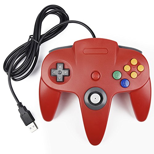 miadore Retro N64 USB Controller N64 Gamepad Joypad Für PC MAC NEU Windows MAC Raspberry Pi 3 (Rot) von miadore