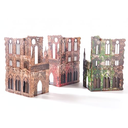 Epic Ruins Terrain-Set für WH40K DND Pathfinder, 28 mm, Miniatur-Kriegsspiel, modulares Zubehör, TTRPG, Kampflandschaft, bemalte Gebäude für Tabletop Wargaming Battlezone Creation Kit für Warhammer Epic Ruins Terrain-Set für WH40K DND Pathfinder, 28 mm, Miniatur-Kriegsspiel, modulares Zubehör, TTRPG, Kampflandschaft, bemalte Gebäude für Tabletop Wargaming Battlezone Creation Kit für Warhammer von iPEAU