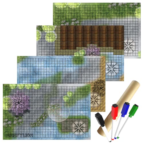 iPEAU DND D&D Kartenzubehör 5E Gitter, Marker, Dungeons und Drachen, Kampfbrett, D&D, Zubehör, Dungeons Craft Tile 5E DND, wendbar, Miniatur Terrain Asset von iPEAU