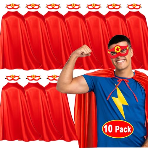 iROLEWIN Superhelden-Umhang für Erwachsene und Masken für Damen und Herren, Gruppenkostüme, Teambuilding-Zauberer, Verkleidungen, Partygeschenke iROLEWIN Superhelden-Umhang für Erwachsene und Masken für Damen und Herren, Gruppenkostüme, Teambuilding-Zauberer, Verkleidungen, Partygeschenke von iROLEWIN