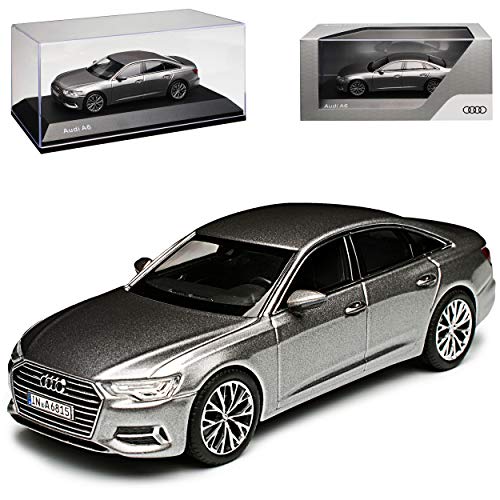 iScale A-U-D-I A6 C8 Limousine Taifun Grau Modell Ab 2018 1/43 Kyosho Modell Auto mit individiuellem Wunschkennzeichen von iScale