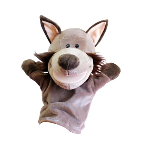 iSpchen Unisex Kuscheltier Löwe Cartoon Handpuppe mit beweglichem Mund, Plüsch Stofftier, Puppen Multifunktions Spielzeug für Jugend,#13 von iSpchen