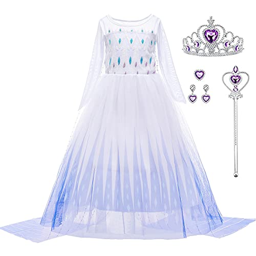 iTVTi Prinzessinnenkostüme für Mädchen, Halloween, Karneval, Cosplay, Geburtstag, Partykleid, 5–6 Jahre (Etikett 130) von iTVTi