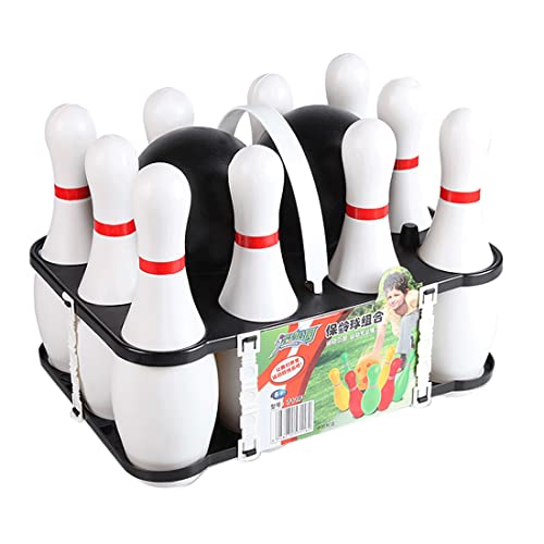 iToQ 1 Set Bowling-Set für Kinder und Erwachsene, 2 Bälle mit 10 Pins für Familie, Kinder und Erwachsene, Hinterhof von iToQ