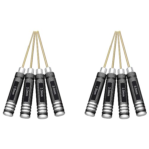 iToQ 8 Stück 1,5/2,0/2,5/3,0 mm Sechskant-Schraubendreher-Set, Titan-Sechskantschlüssel-Werkzeug-Set für Multi-FPV-RC-Werkzeug iToQ 8 Stück 1,5/2,0/2,5/3,0 mm Sechskant-Schraubendreher-Set, Titan-Sechskantschlüssel-Werkzeug-Set für Multi-FPV-RC-Werkzeug von iToQ