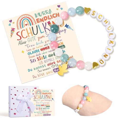 iZoeL Einschulung Geschenk Mädchen Schutzengel Geschenk Grün 2025 Schulkind Schultüte Füllung Schulanfang Geschenk Armband Glücksbringer mit Grußkarte Geschenkbox iZoeL Einschulung Geschenk Mädchen Schutzengel Geschenk Grün 2025 Schulkind Schultüte Füllung Schulanfang Geschenk Armband Glücksbringer mit Grußkarte Geschenkbox von iZoeL