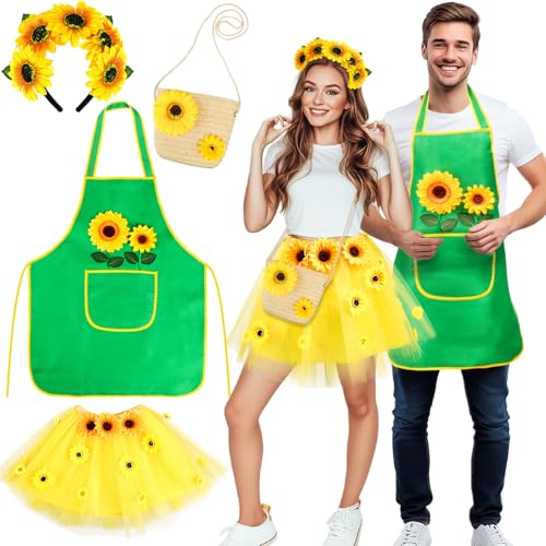 iZoeL Karneval Sonnenblumen Kostüm Gärtner kostüm Damen Herren, Gelbe Tutu Rock Sonnenblumen Haarrreif Gärtner Schürze Karneval Kostüm Accessorie, Damen Herren Faschingskostüme Mottoparty iZoeL Karneval Sonnenblumen Kostüm Gärtner kostüm Damen Herren, Gelbe Tutu Rock Sonnenblumen Haarrreif Gärtner Schürze Karneval Kostüm Accessorie, Damen Herren Faschingskostüme Mottoparty von iZoeL