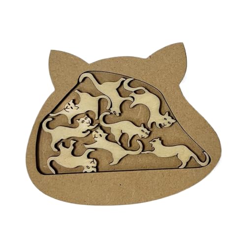 iaoskqwu Hölzernes Katzenpuzzle für Kinder, Spielzeug zur Gehirnentwicklung für logisches Denken, sehr anspruchsvolles Holzpuzzle, Katzen Holzpuzzle, Typ+4 iaoskqwu Hölzernes Katzenpuzzle für Kinder, Spielzeug zur Gehirnentwicklung für logisches Denken, sehr anspruchsvolles Holzpuzzle, Katzen Holzpuzzle, Typ+4 von iaoskqwu