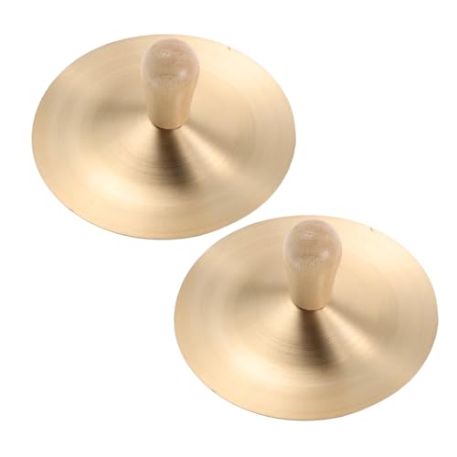 1 Paar Percussion Instrument Fingerbecken Mit Holzgriffen Kupferbandbecken Trommelbecken Kleine Übungsbecken Kleine Fingerbecken Musik Fingerbecken ibasenice von ibasenice